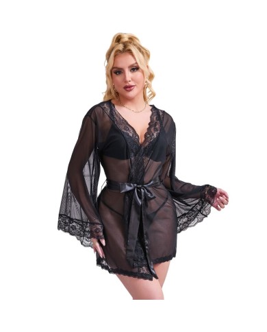 SUBBLIME BATA TELA TRANSPARENTE DETALLE ENCAJE NEGRO S M