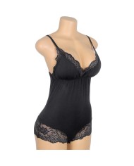 SUBBLIME TEDDY DETALLE ENCAJE FLORAL NEGRO L XL