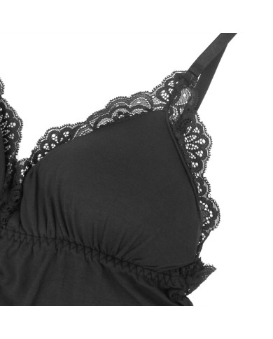 SUBBLIME TEDDY DETALLE ENCAJE FLORAL NEGRO L XL