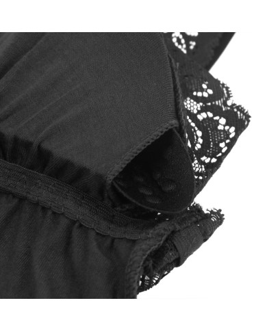 SUBBLIME TEDDY DETALLE ENCAJE FLORAL NEGRO L XL