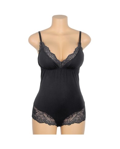 SUBBLIME TEDDY DETALLE ENCAJE FLORAL NEGRO S M