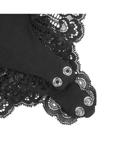SUBBLIME TEDDY DETALLE ENCAJE FLORAL NEGRO S M