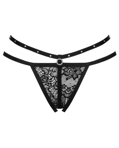 LIVCO CORSETTI FASHION NOMADE TANGA CROTCHLESS NEGRO