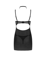 LIVCO CORSETTI FASHION BINELLA SET BABYDOLL TANGA NEGRO