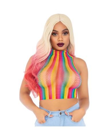 LEG AVENUE TOP DE REJILLA MULTICOLOR