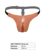 HIDDEN DESIRE ALTER EGO TANGA VAGINA ABIERTA AJUSTABLE NATURAL