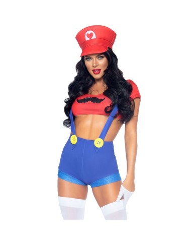 LEG AVENUE DISFRAZ SEXY MARIO BROS ROJO AZUL S