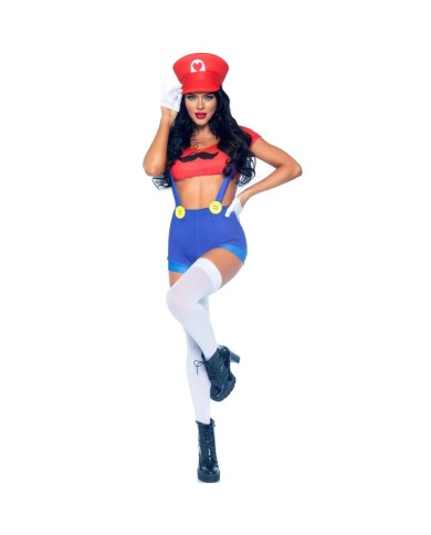 LEG AVENUE DISFRAZ SEXY MARIO BROS ROJO AZUL S