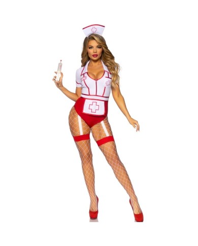 LEG AVENUE DISFRAZ ENFERMERA SEXY ROJO BLANCO M