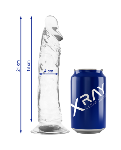 X RAY CLEAR DILDO TRANSPARENTE 21 CM O 4 CM X RAY CLEAR DILDO TRANSPARENTE 21 CM O 4 CM
