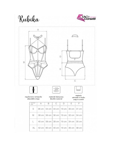 LIVCO CORSETTI FASHION RUBIKA LC XG079 BODY CON GARGANTILLA NEGRO S