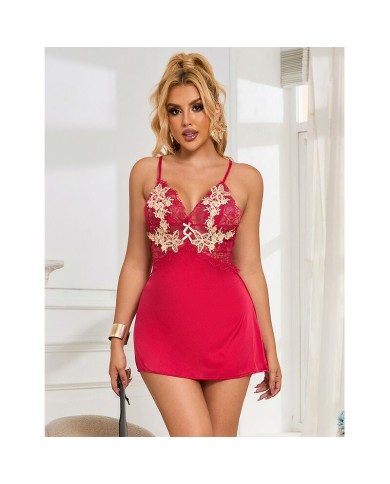 SUBBLIME 954130 BABYDOLL CON DISENO FLORAL ROJO L XL
