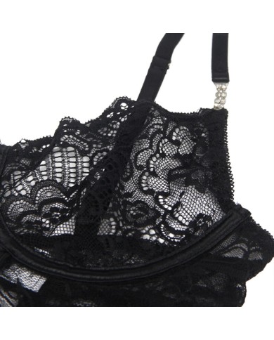 SUBBLIME 954185 BABYDOLL DE ENCAJE CON TIRANTES AJUSTABLES NEGRO S M