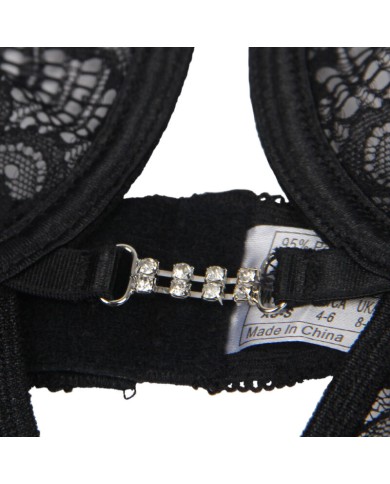 SUBBLIME 954185 BABYDOLL DE ENCAJE CON TIRANTES AJUSTABLES NEGRO S M