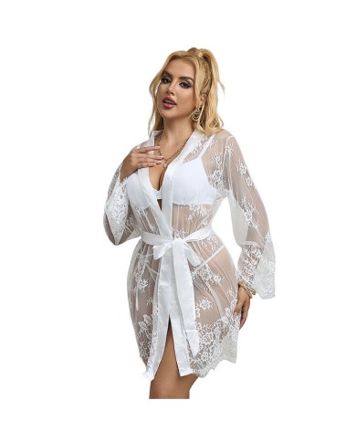 SUBBLIME 954376 CAMISON DE MANGA LARGA CON DISENO FLORAL BLANCO L XL
