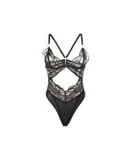 SUBBLIME 955229 BODY TRANSPARENTE CON ENCAJE HUECO NEGRO L XL