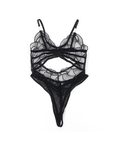 SUBBLIME 955229 BODY TRANSPARENTE CON ENCAJE HUECO NEGRO L XL