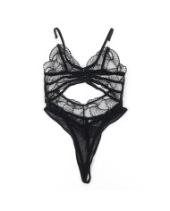 SUBBLIME 955229 BODY TRANSPARENTE CON ENCAJE HUECO NEGRO L XL