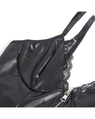 SUBBLIME 955458 BODY CON CREMALLERA DE CUERO NEGRO S M