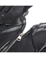 SUBBLIME 955465 BODY CON CREMALLERA DE CUERO NEGRO L XL