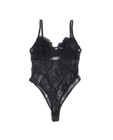 SUBBLIME 955618 BODY DE ENCAJE CON CIERRE INFERIOR NEGRO S M