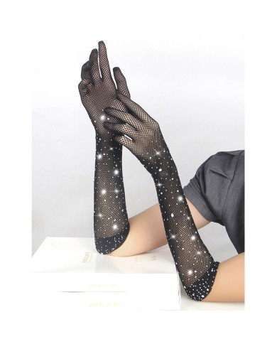 SUBBLIME 957469 GUANTES TRANSPARENTES CON BRILLO NEGRO S M