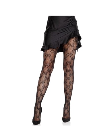 LEG AVENUE MALLAS DE RED CON LAZO NEGRO