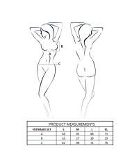 PASSION INTIMARI SET SUJETADOR BRAGAS ROSA S M