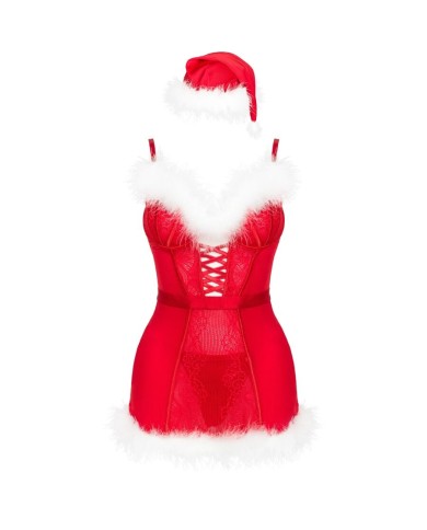 LIVCO CORSETTI FASHION AGETHE LC 90607 CAMISA TANGA GORRO NAVIDENO L XL