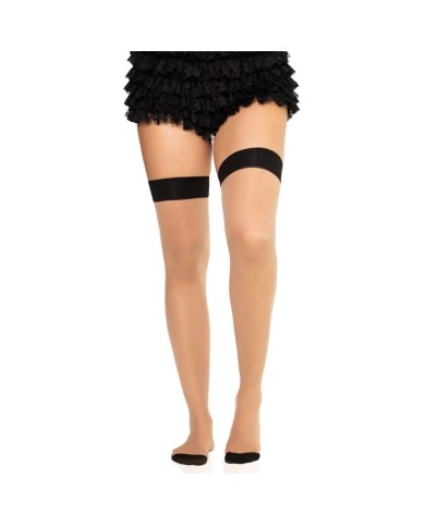 LEG AVENUE 1963 MEDIAS DE SPANDEX CON COSTURA TRASERA NEGRO TALLA UNICA