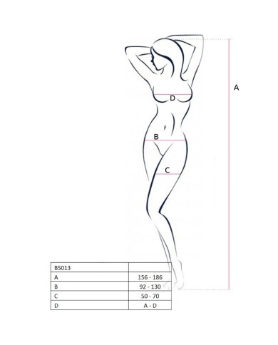 PASSION WOMAN BS013 BODYSTOCKING NEGRO TALLA UNICA