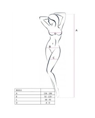 PASSION WOMAN BS014 BODYSTOCKING ROJO TALLA UNICA