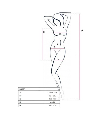 PASSION WOMAN BS026 BODYSTOCKING ESTILO VESTIDO BLANCO TALLA UNICA
