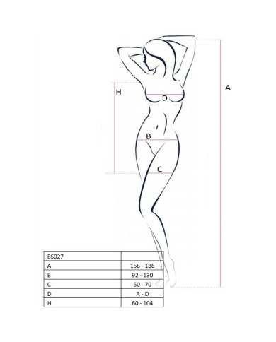 PASSION WOMAN BS027 BODYSTOCKING ESTILO VESTIDO NEGRO TALLA UNICA