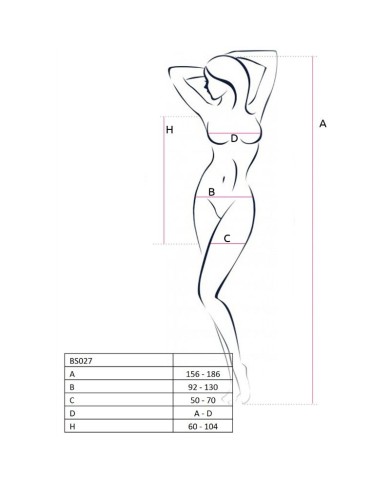PASSION WOMAN BS027 BODYSTOCKING ESTILO VESTIDO ROJO TALLA UNICA