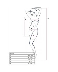 PASSION WOMAN BS027 BODYSTOCKING ESTILO VESTIDO ROJO TALLA UNICA