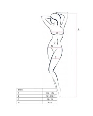 PASSION WOMAN BS031 BODYSTOCKING ROJO TALLA UNICA