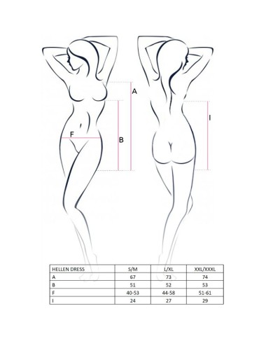 PASSION WOMAN HELLEN VESTIDO Y TANGA TALLA L XL