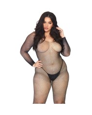LEG AVENUE BODYSTOCKING EN RED CON BRILLANTE 1X 2X