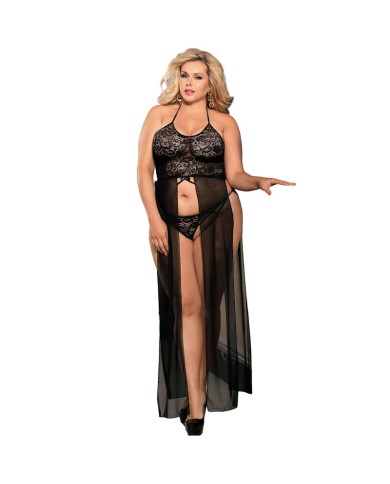 SUBBLIME SET DRESS TOP Y TANGA NEGRO TALLA GRANDE