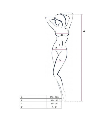 PASSION WOMAN BS056 BODYSTOCKING ROJO TALLA UNICA