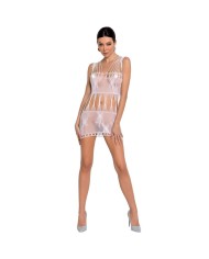 PASSION WOMAN BS090 BODYSTOCKING BLANCO TALLA UNICA