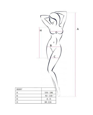 PASSION BS097 BODYSTOCKING NEGRO TALLA UNICA