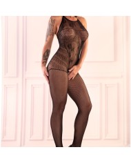 LIVCO CORSETTI FASHION MAERI LC 17341 BODYSTOCKING CROTCHLESS NEGRO TALLA UNICA