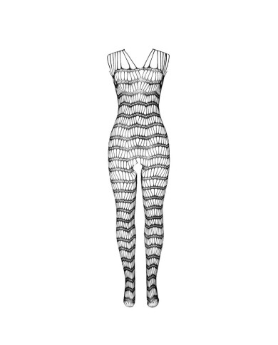 SUBBLIME 951696 BODYSTOCKING CROTCHLESS DE REJILLA CON TIRAS EN HOMBROS NEGRO TALLA UNICA