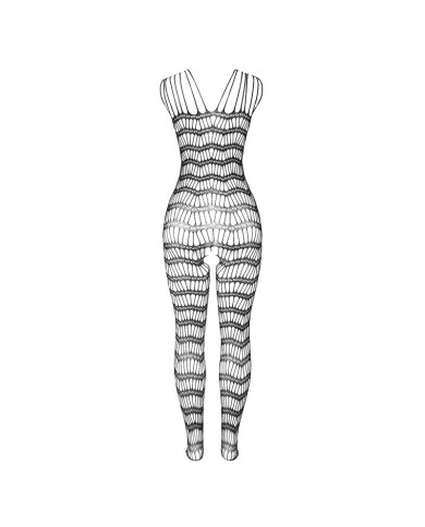 SUBBLIME 951696 BODYSTOCKING CROTCHLESS DE REJILLA CON TIRAS EN HOMBROS NEGRO TALLA UNICA