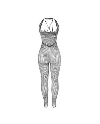SUBBLIME 951788 BODYSTOCKING LARGO DE REJILLA TIRANTES EN PECHO Y ESPALDA NEGRO TALLA UNICA