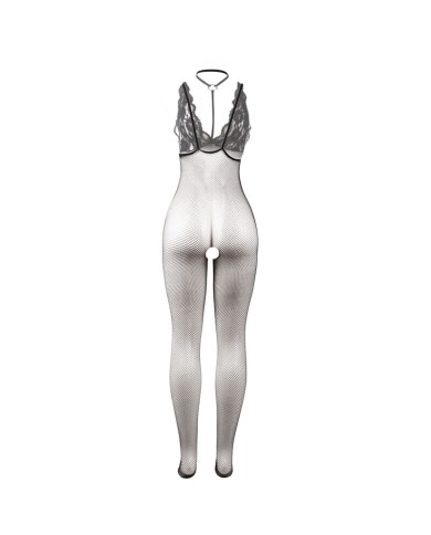 SUBBLIME 951993 BODYSTOCKING CROTCHLESS DE REJILLA TRANSPARENTE NEGRO TALLA UNICA