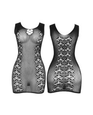 SUBBLIME 952167 VESTIDO DE REJILLA CORTO ELASTICO NEGRO TALLA UNICA