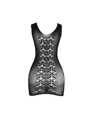 SUBBLIME 952167 VESTIDO DE REJILLA CORTO ELASTICO NEGRO TALLA UNICA